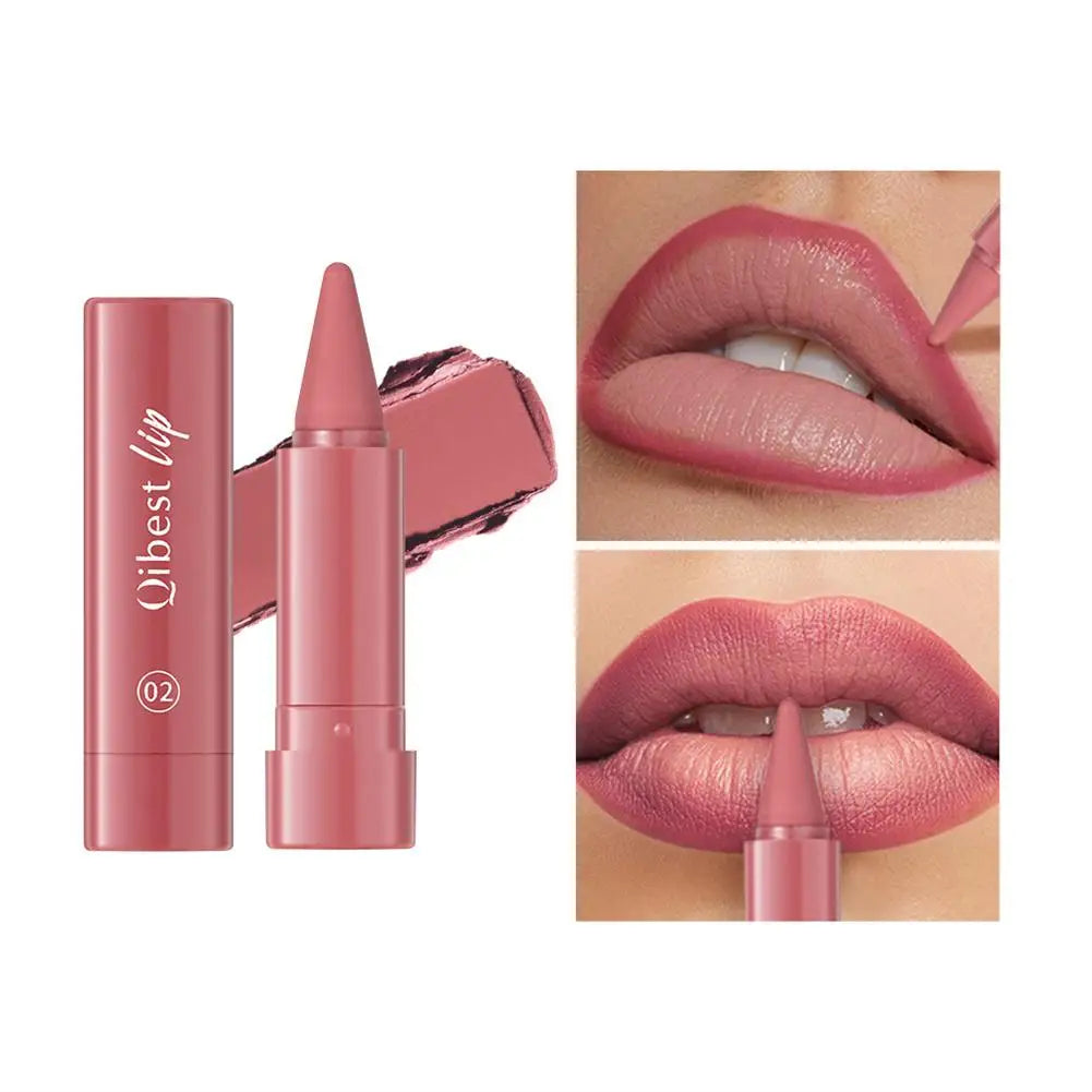 Creion Contur Buze Mat – Rezistent la Transfer, Ruj Lichid Waterproof, Roșu Sexy