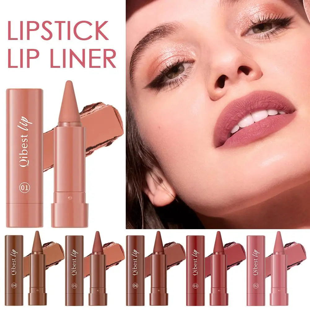 Creion Contur Buze Mat – Rezistent la Transfer, Ruj Lichid Waterproof, Roșu Sexy