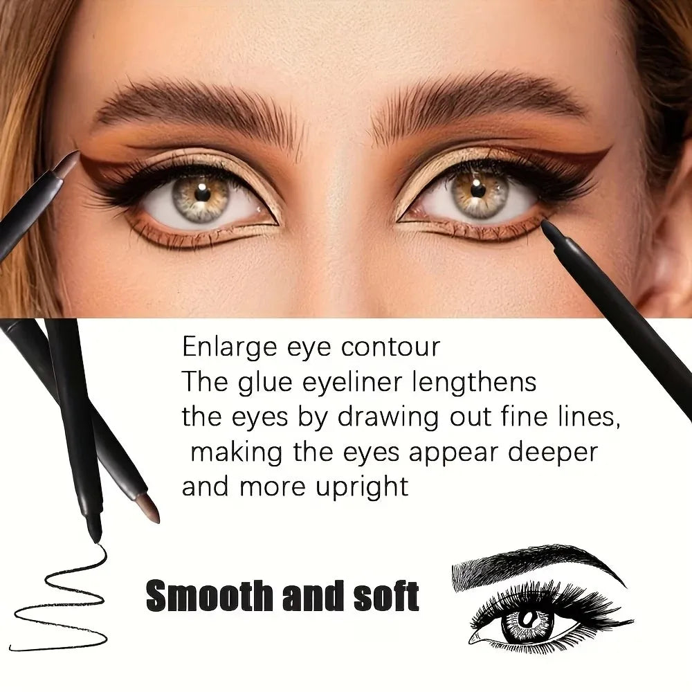 Set 3 Eyelinere Gel Retractabile – Mat, Waterproof, Pigment Intens, Aplicare Precisă
