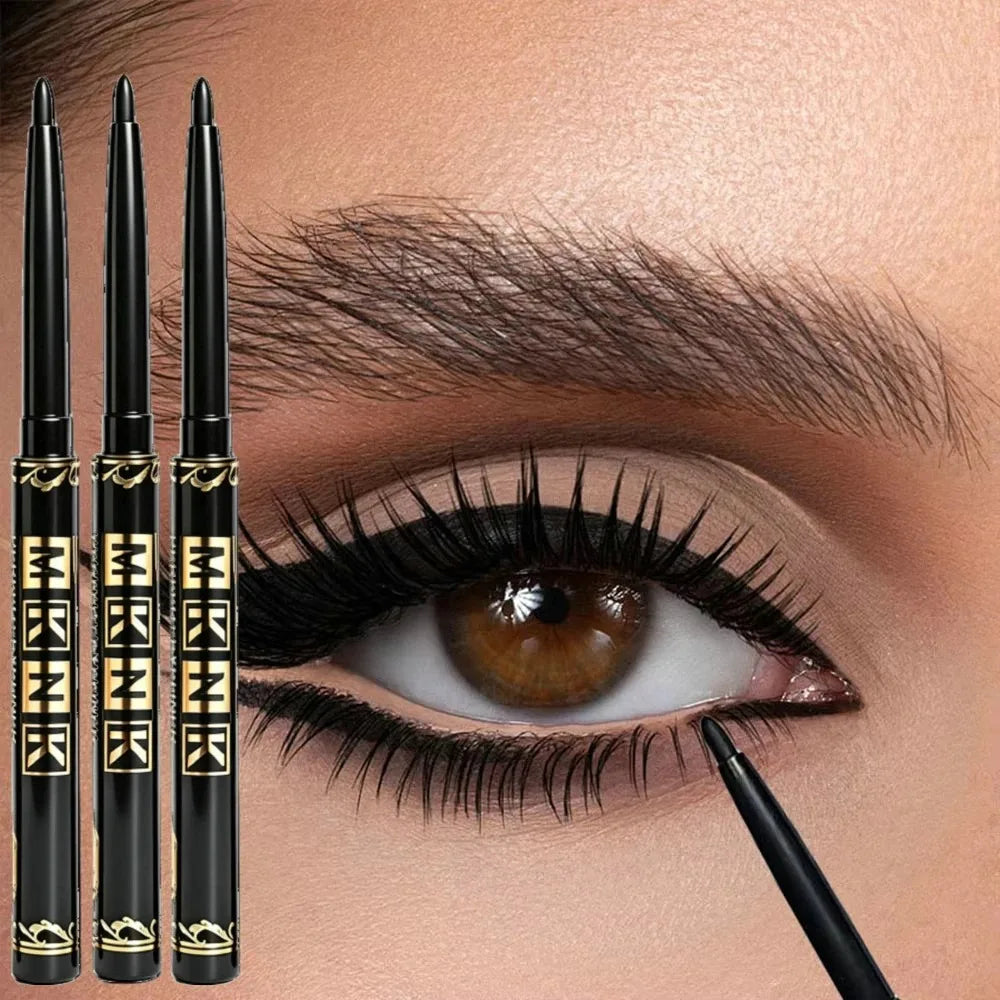 Set 3 Eyelinere Gel Retractabile – Mat, Waterproof, Pigment Intens, Aplicare Precisă