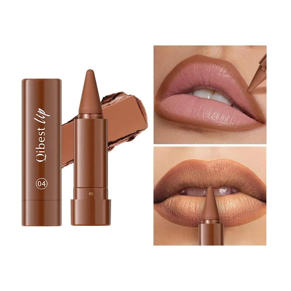 Creion Contur Buze Mat – Rezistent la Transfer, Ruj Lichid Waterproof, Roșu Sexy