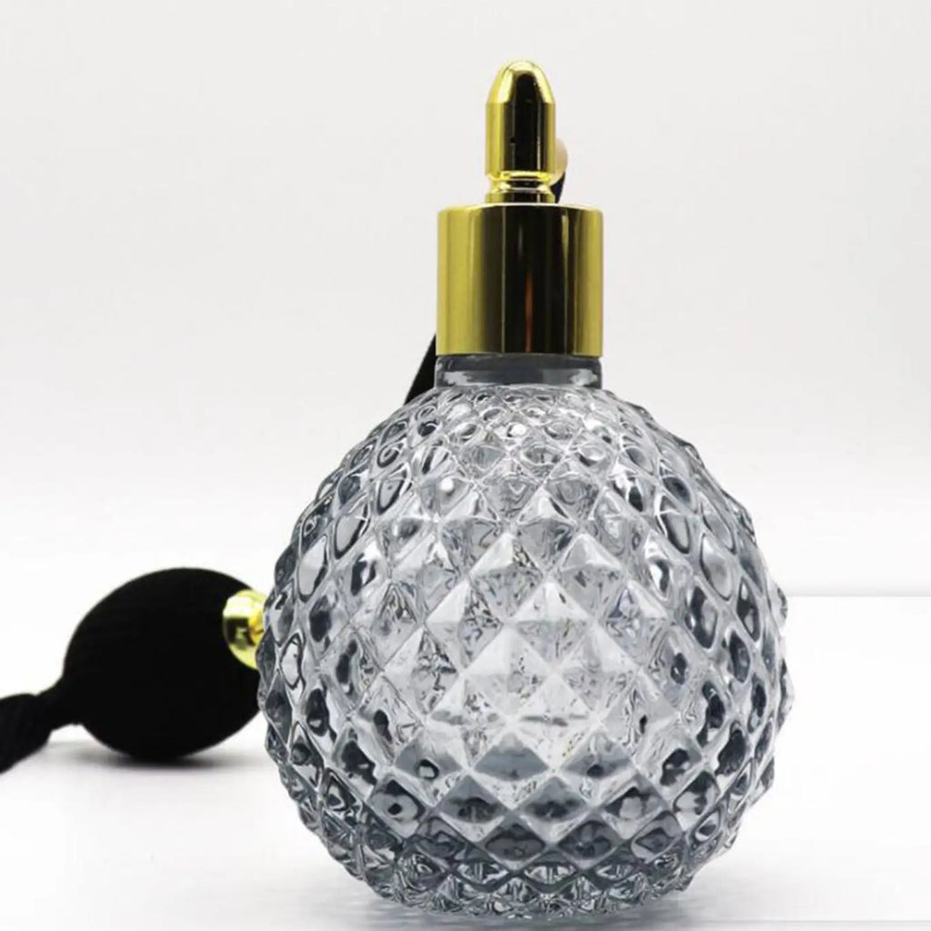 Flacon Parfum Vintage cu Ciucuri – Atomizor Transparent Reîncărcabil