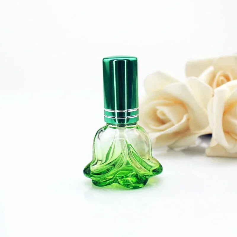 Flacon Parfum Trandafir 6ml – Sticlă Colorată, Portabil